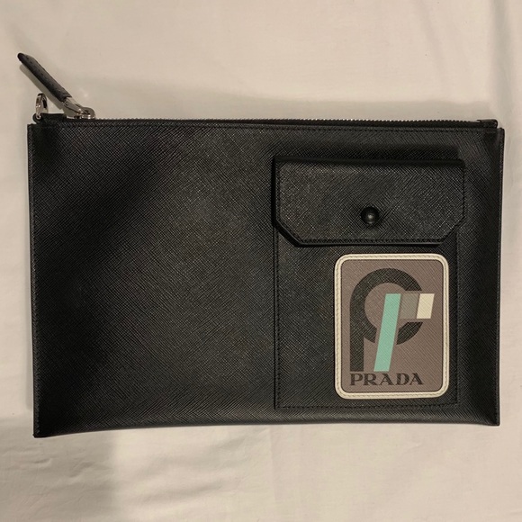 Prada | Bags | Prada Saffiano Pouch | Poshmark